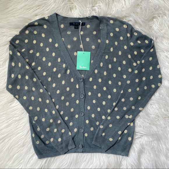 Boden NEW Lightweight Linen Polka Dot Cardigan - Picture 6 of 12